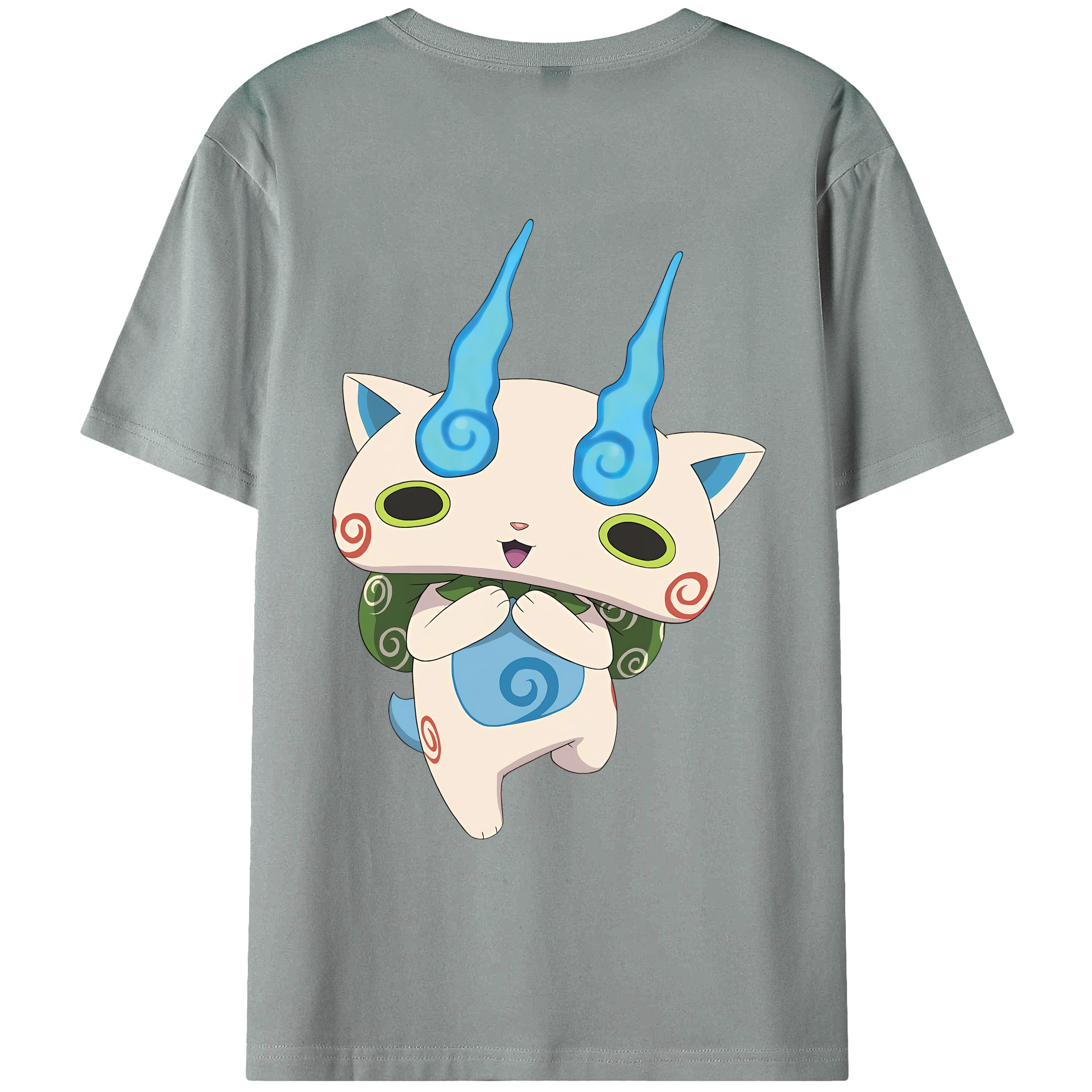 （画像用） 妖怪ウォッチ Yo-kai Watch 綿100％ メンズ半袖Tシャツ（バックプリント） 通気性